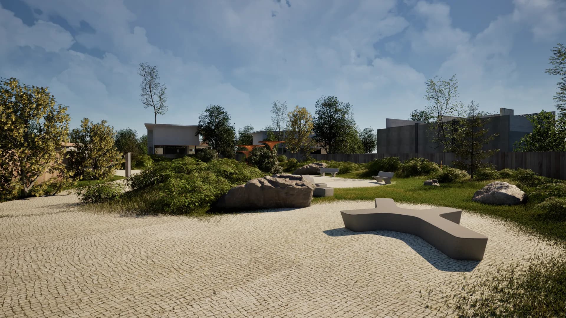 Счастливая семья в лесу